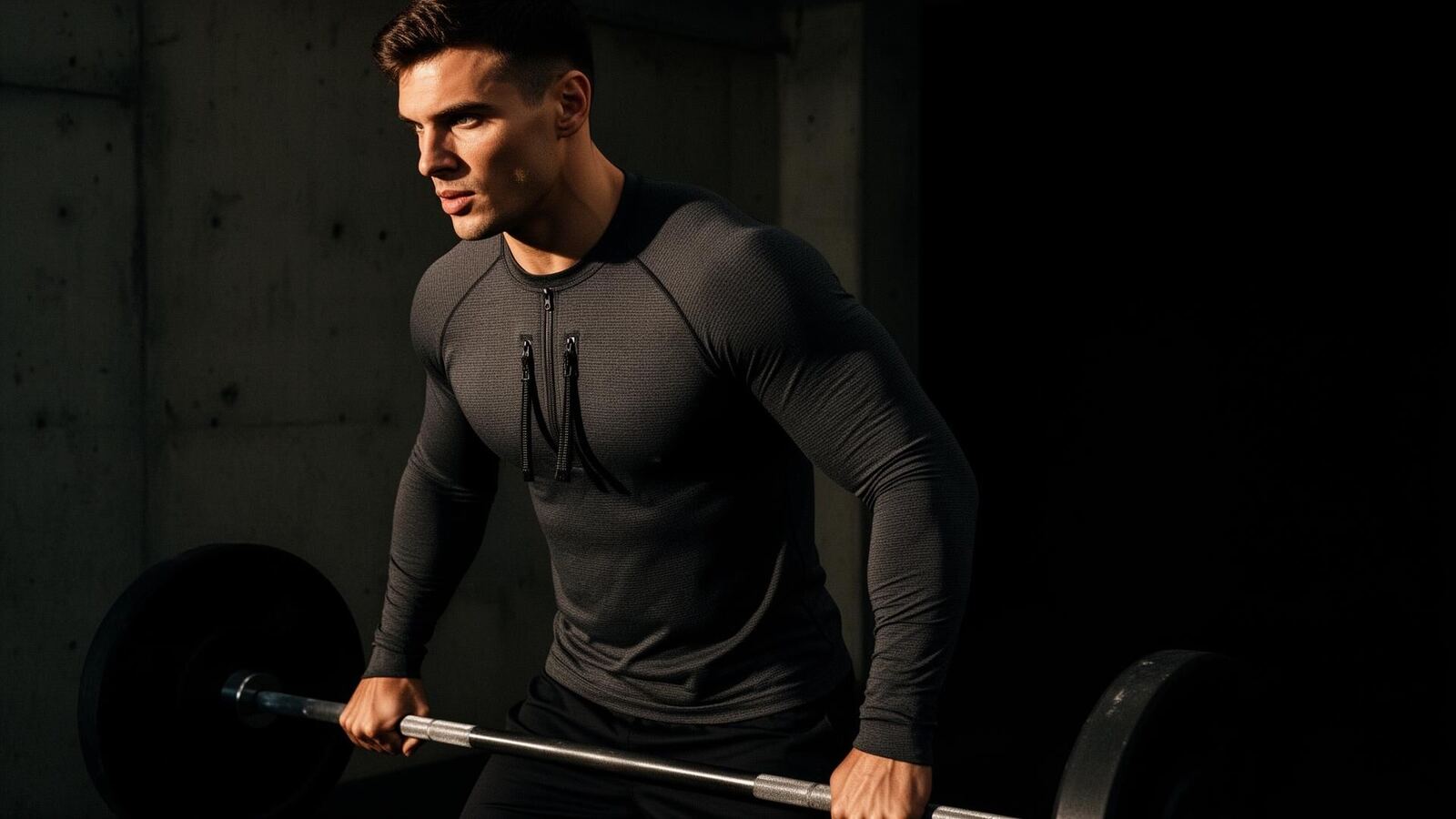 Athlete training in WR 01 tactical long sleeve